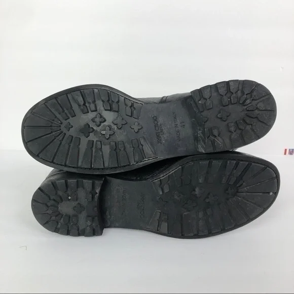 Jimmy Choo Youth Black Leather Biker Boots - Picture 11 of 11